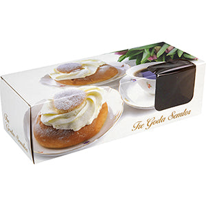 Semlekartong 3-pack med fönster 500st Semlekartong 3-pack med fönster 500st