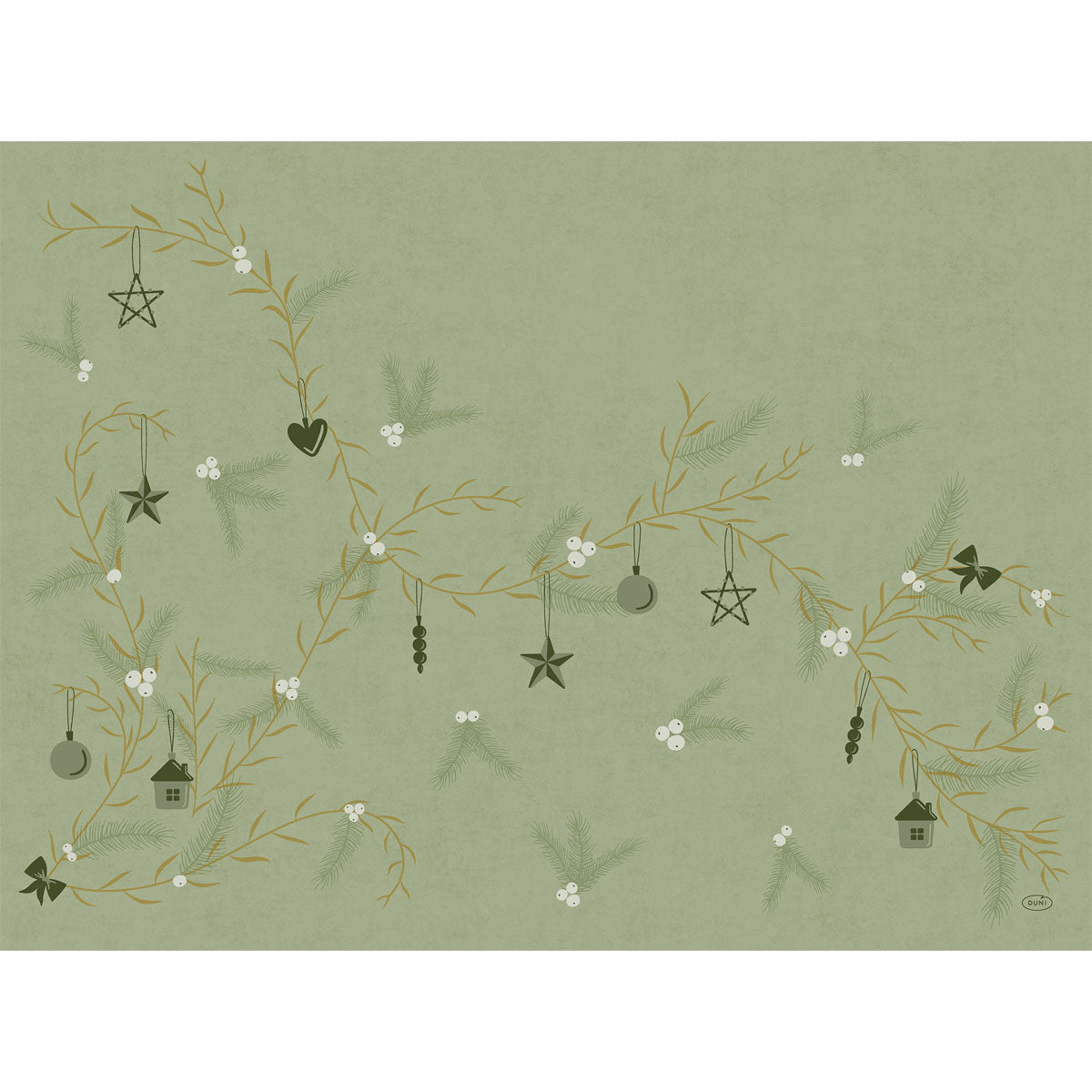 Tablett Bio Dunicel 30x40cm Noel Pistachio 500st