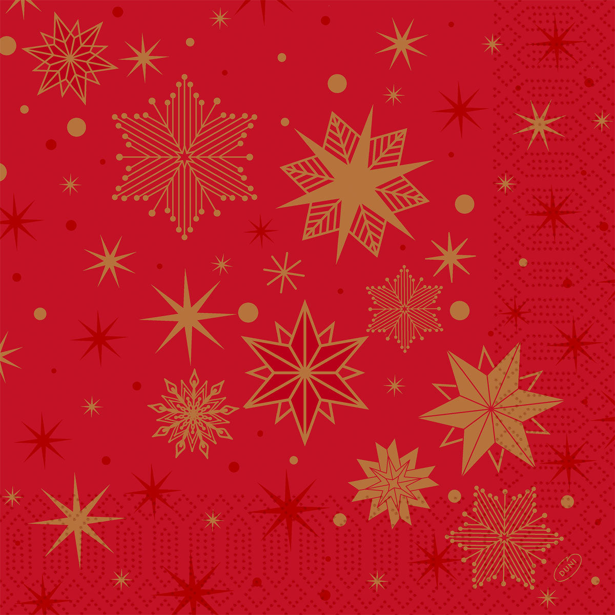 Servett 3-lag 40x40cm Stargazing Red 1000st