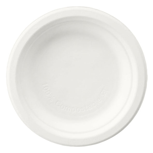 Tallrik Bagasse 150x15mm Vit 1500st