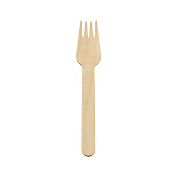 Trägaffel Vaxad 16cm Trä 100st