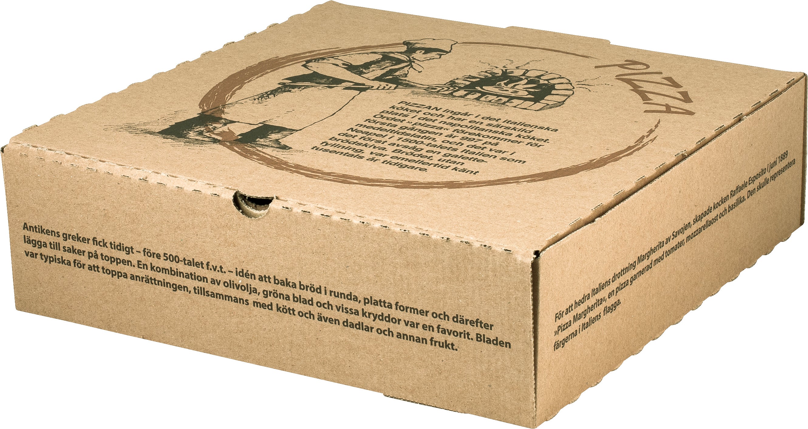 Pizzakartong dubbel calzone m pizzatryck 100st