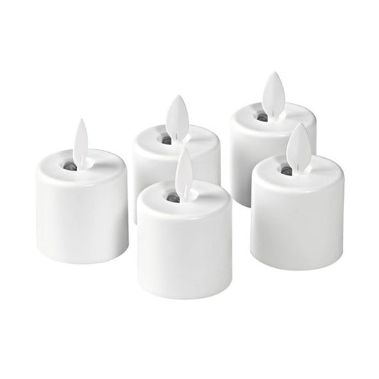 LED-ljus Laddningsbar Vit 5st