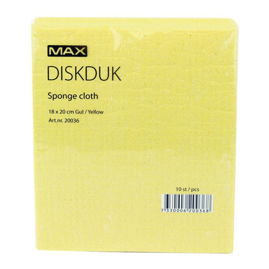 Svampduk Max 18x20cm Gul 10st