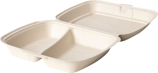 Hämtbox 2-fack Natur 200st Bagasse
