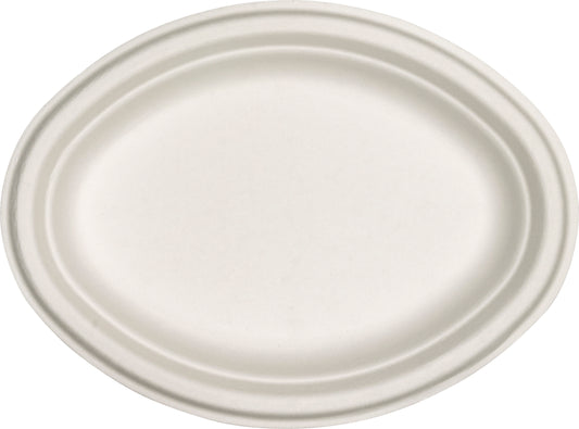 Tallrik oval Naturvit 200st
