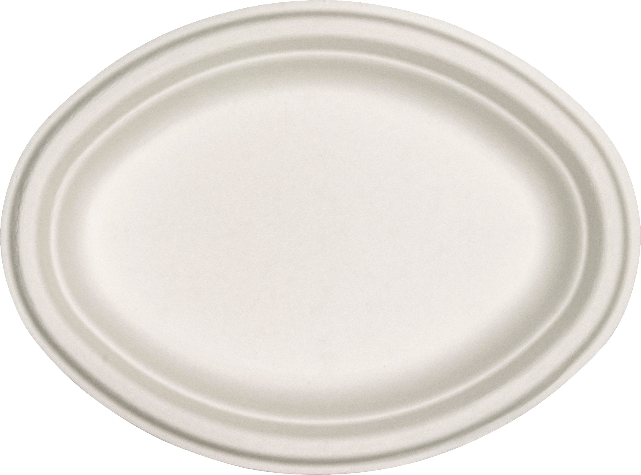 Tallrik oval Naturvit 200st