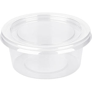 Bägare plast 200ml med lock transparent  960set