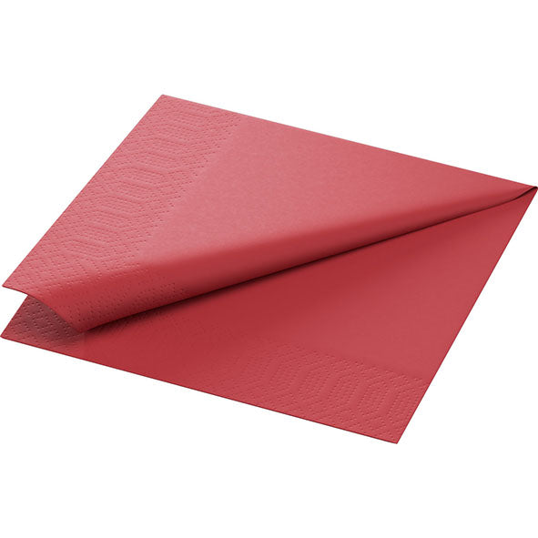 Servett 1-lag 33x33cm Vinröd 3000st