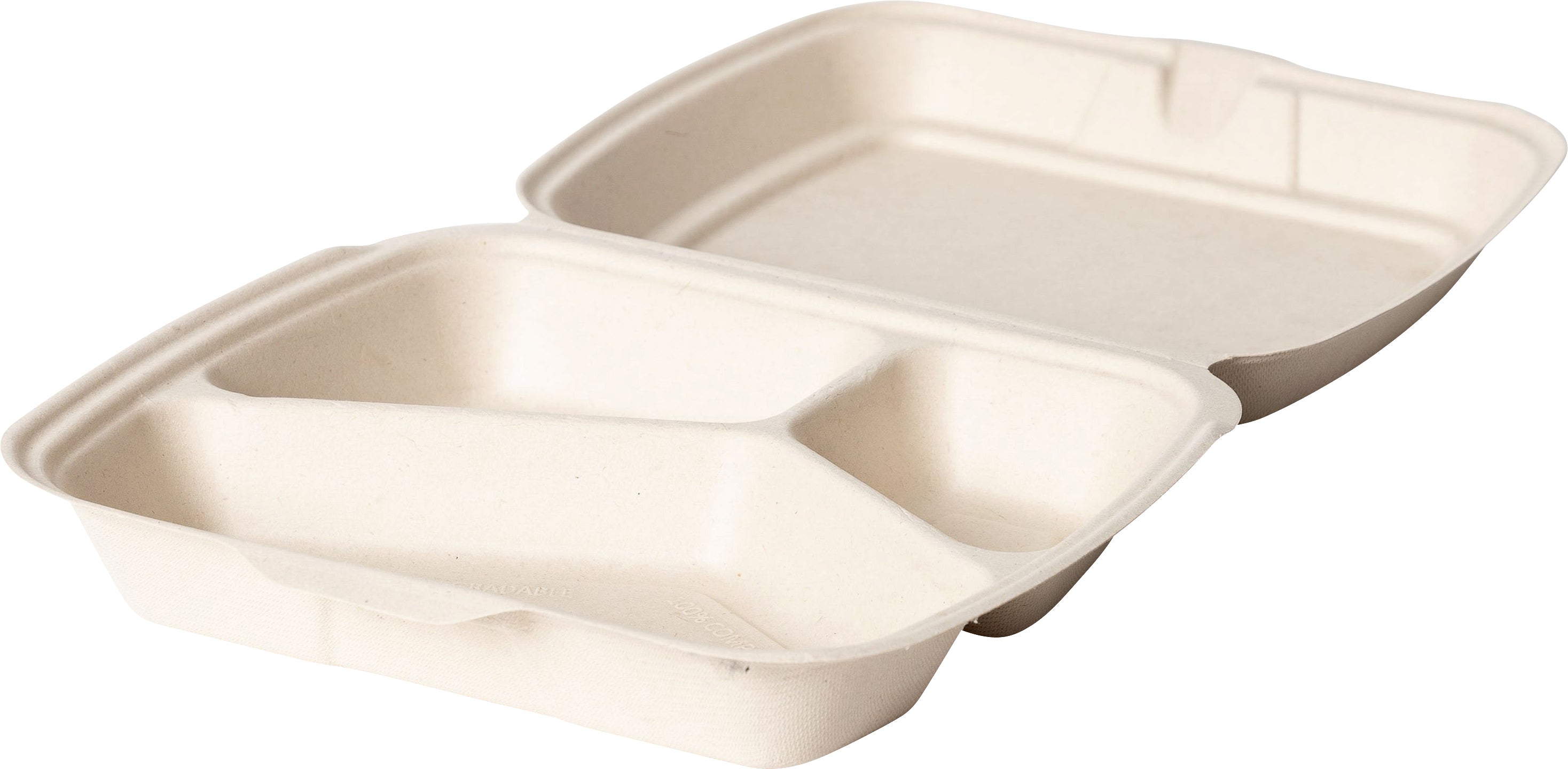 Hämtbox 3-fack Bagasse 200st
