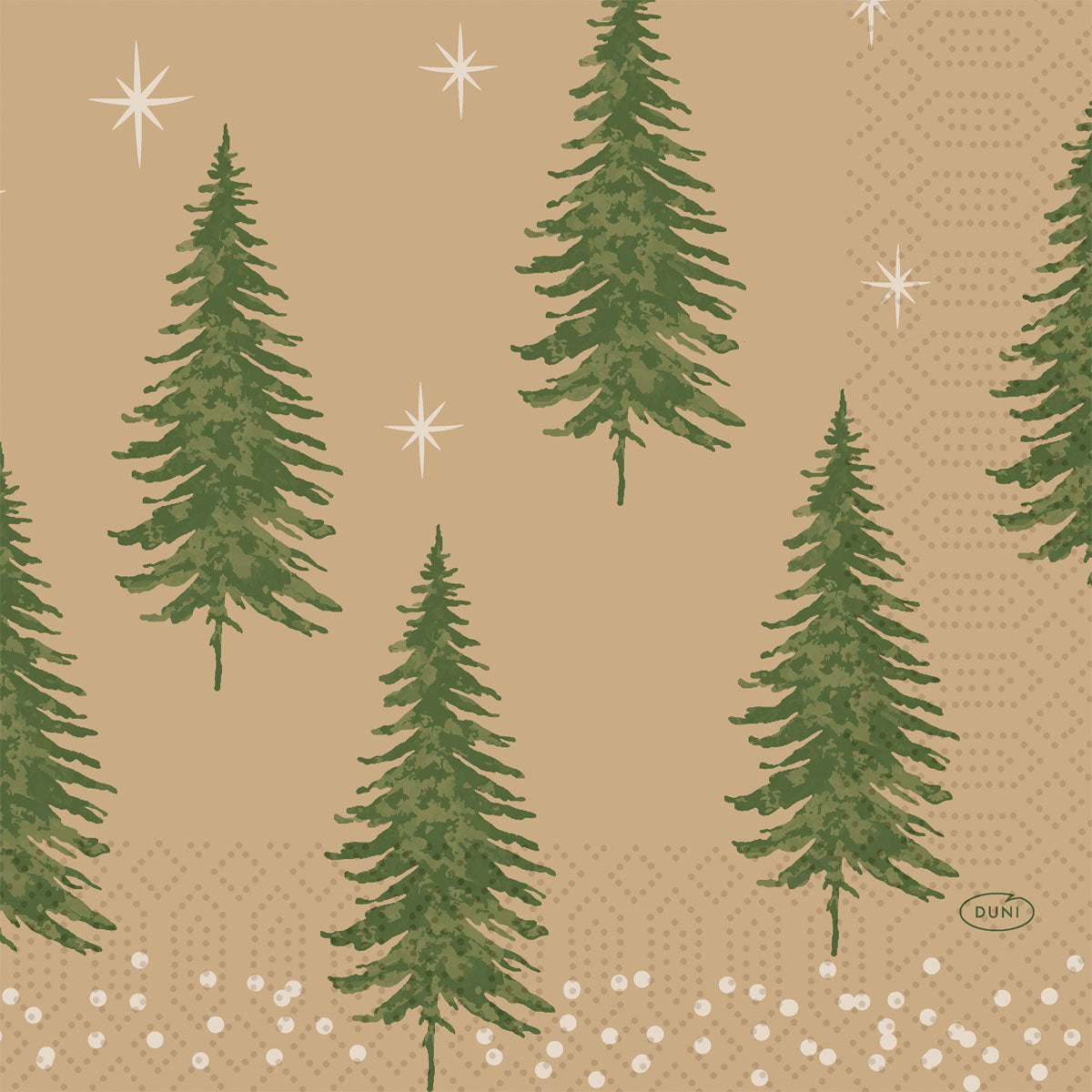 Servett 3-lag 33x33cm Humbles trees 500st