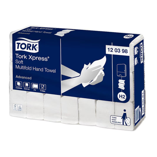 Tork Xpress Handduk H2 Multifold 2-lag 3780st