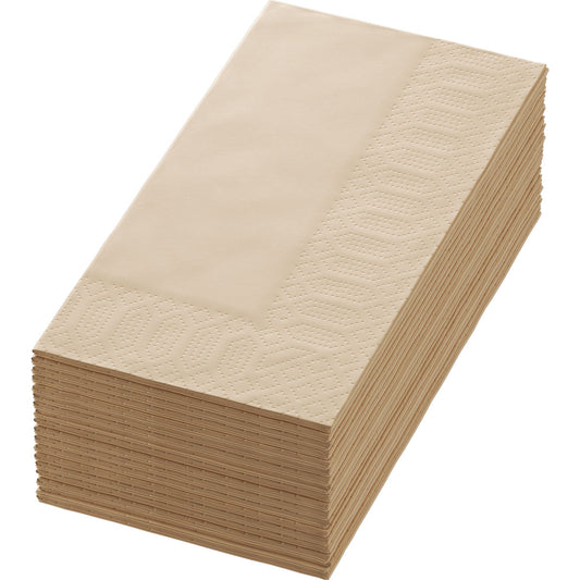 Servett 2-lag 1/8 40x40 cm Natural Brown  1500st