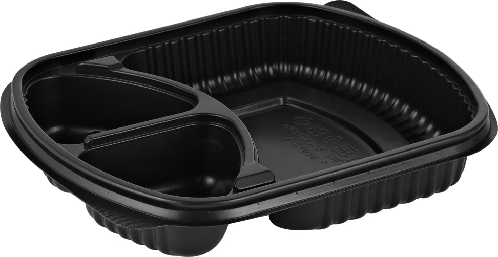 Mikroform Mealbox 625/134/134 ml 3-fack Svart 250st – Rekal - Shining ...