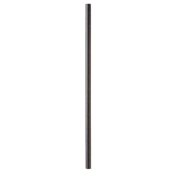 Sugrör Papper 230x8x8mm Svart 100st