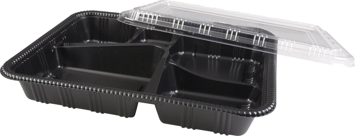 Sushiform bento 5-fack inklusive lock Svart/Klar 300st