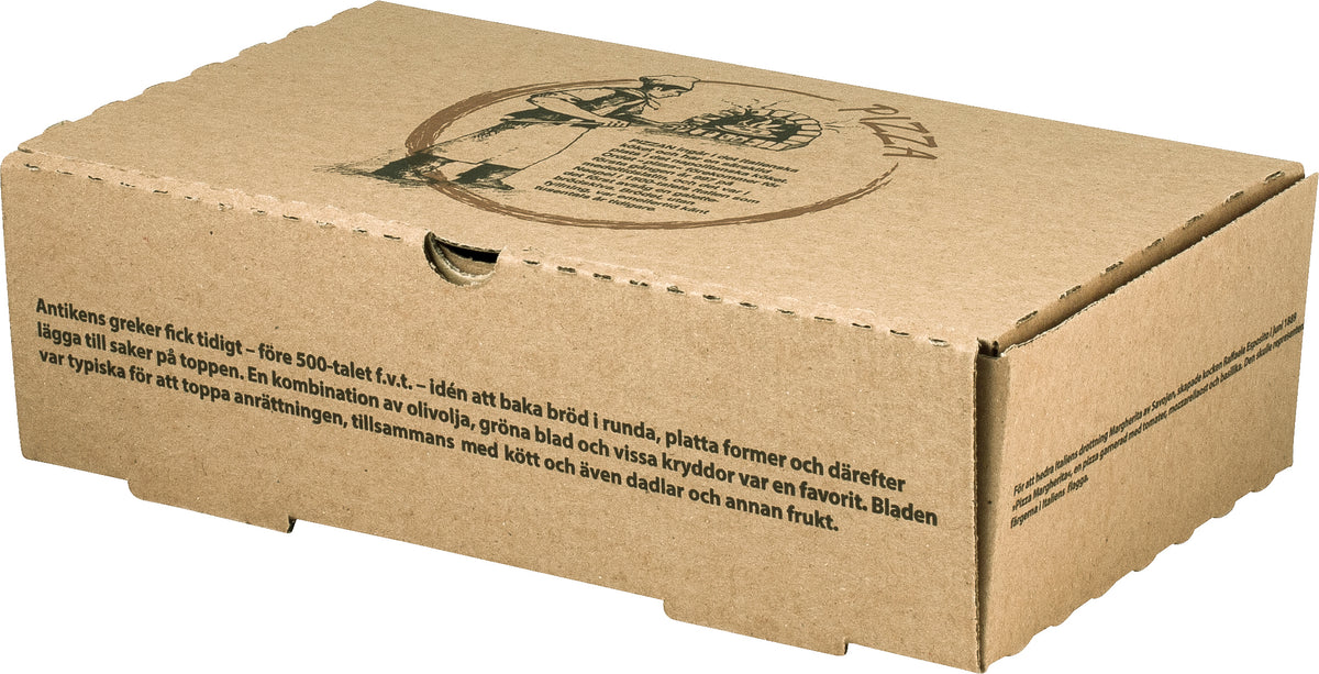 Pizzakartong well calzone Brun m pizzatryck 100st