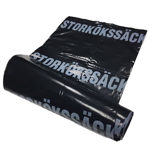 Matavfallssäck 125L Svart 15st/rl 6rl