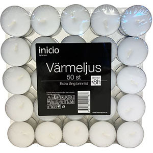 Värmeljus 8tim 3,8cm Vit 400st