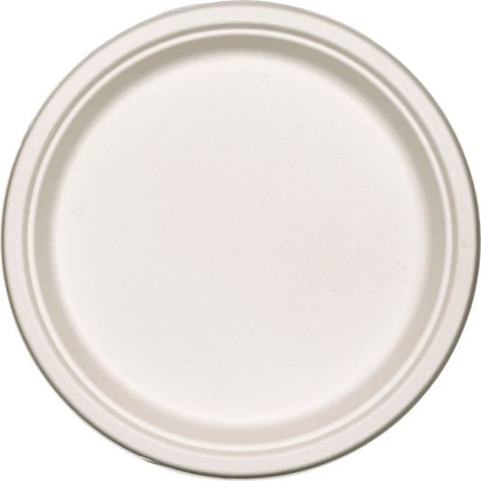 Tallrik 26cm Bagasse Naturvit 200st