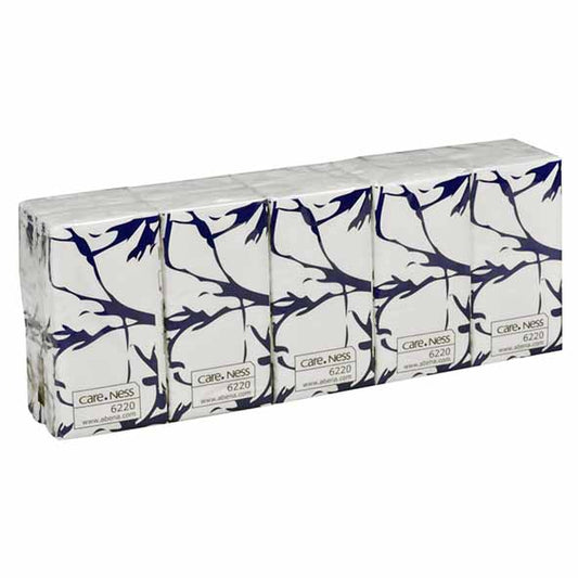 Näsduk Care-Ness 3-lag Vit 30x100st