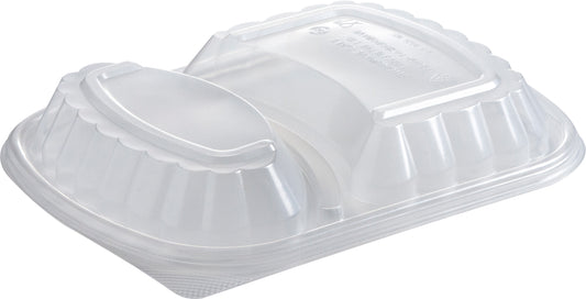 Kupollock till form Mealbox 650/330ml 2-fackTransparent  250st
