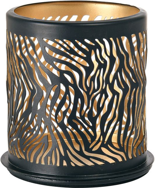 Ljushållare Safari Zebra 7,5x7,5cm Svart/guld 8st
