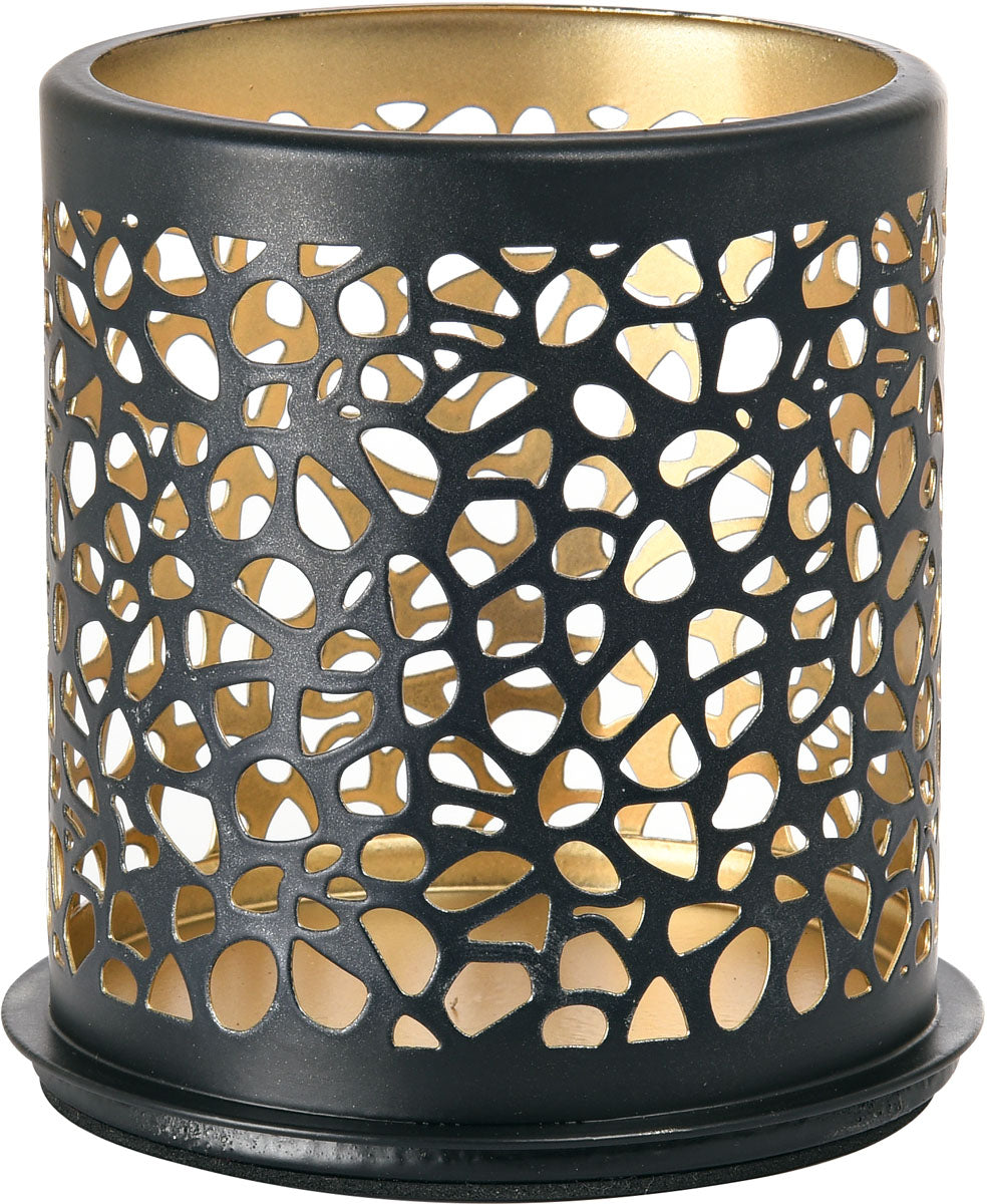 Ljushållare Giraffe 7,5x7,5cm Svart/guld  8st