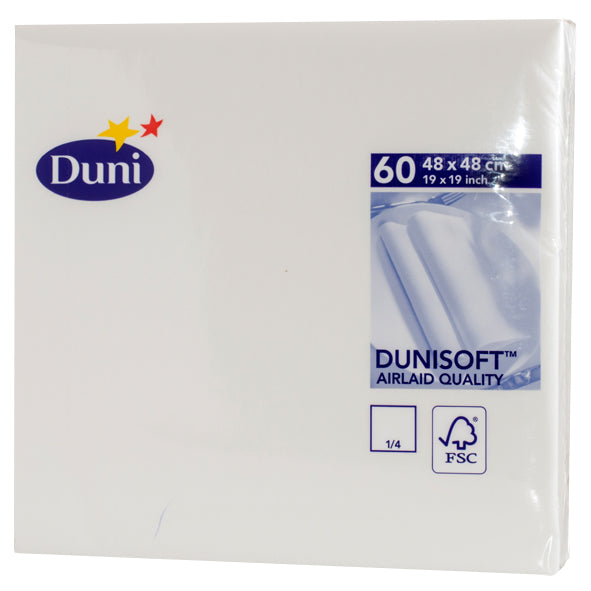 Servett Dunisoft 48x48cm Vit 360st