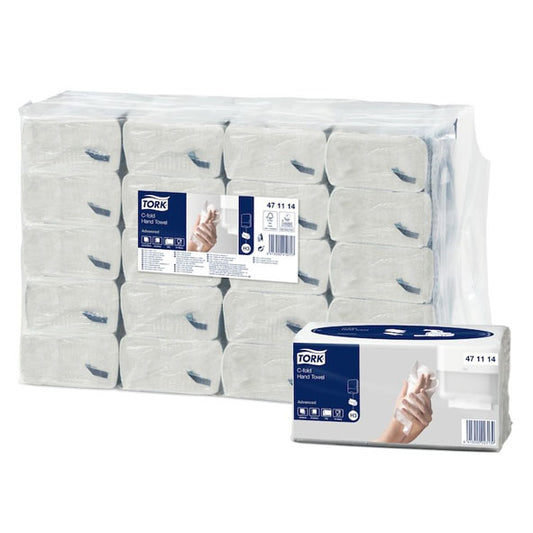 Tork Handduk C-fold H3 Advanced 2-lag 2400st
